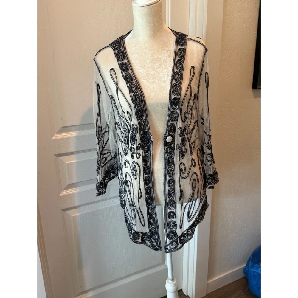 Pretty Angel black embroidered
